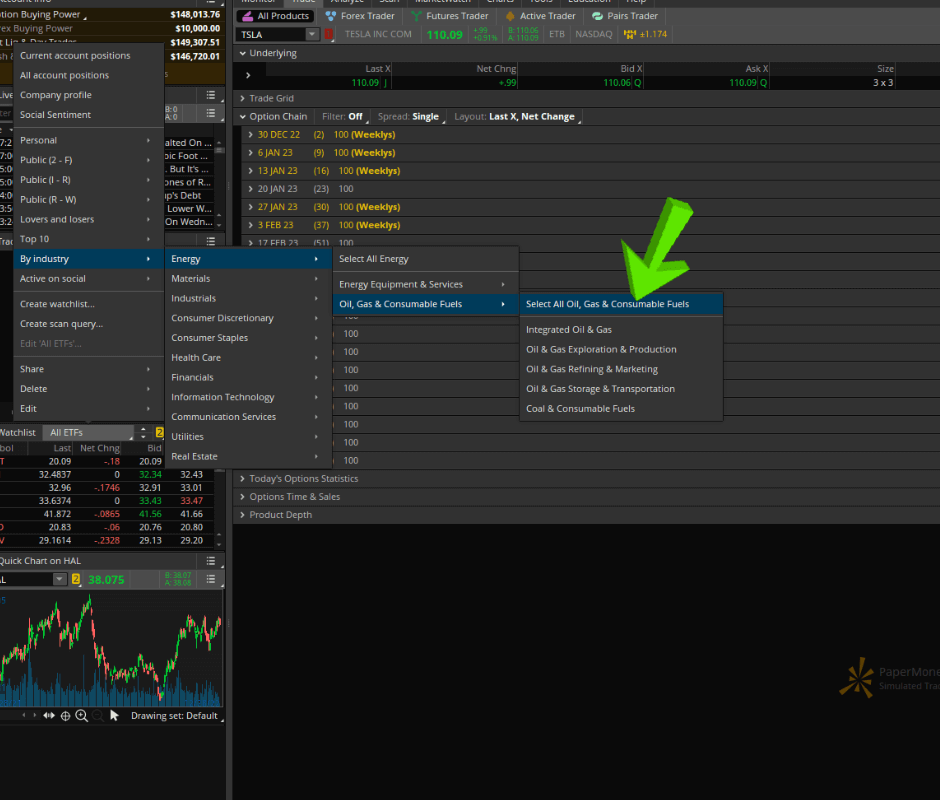 watchlist del sector energético