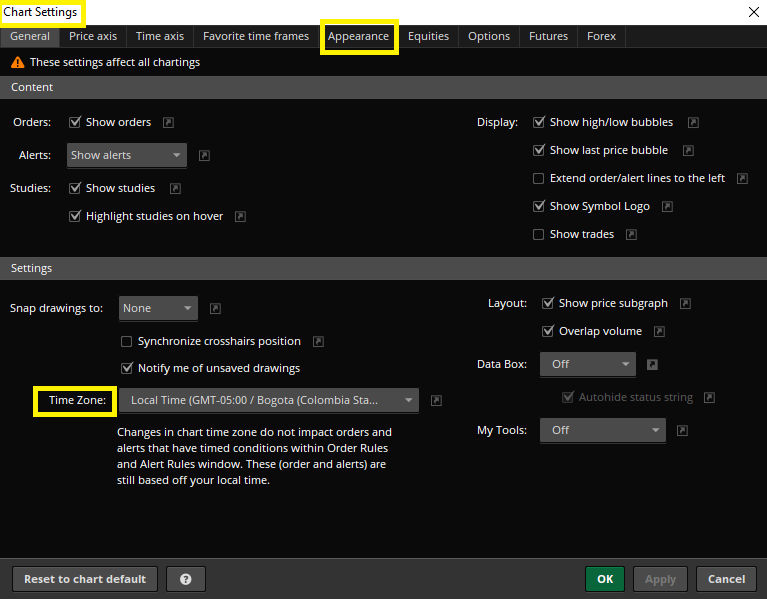 configuracion descarga thinkorswim
