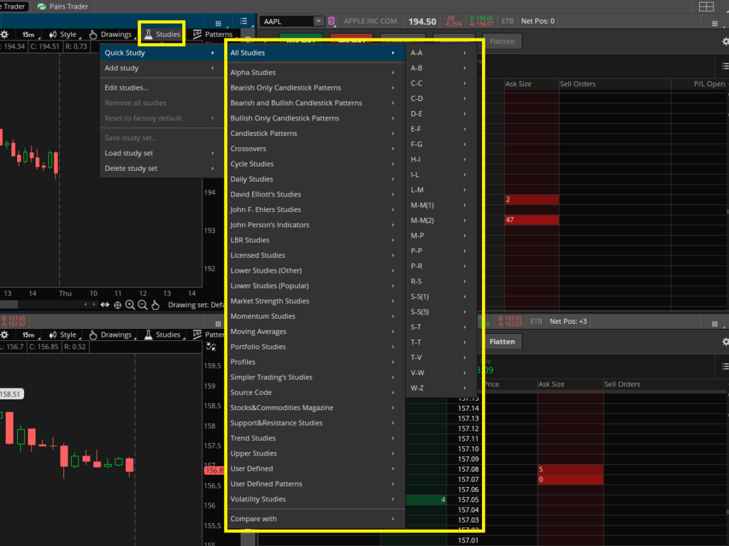 herramienta de estudios thinkorswim