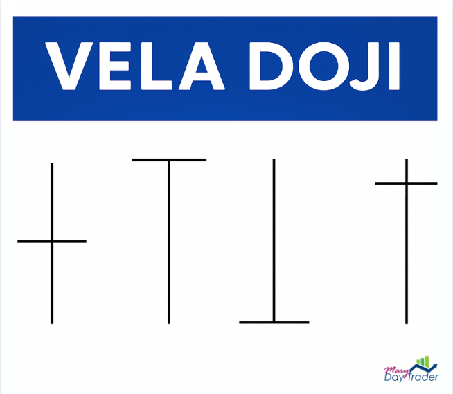 Tipos de vela doji en análisis técnico para trading y bolsa