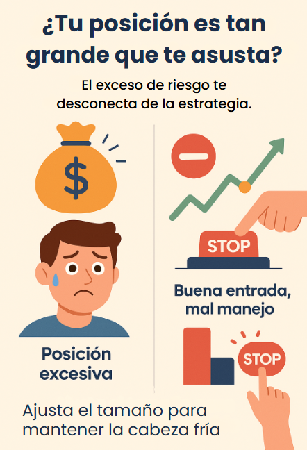 Consejo de trading sobre el riesgo de posiciones demasiado grandes